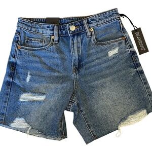 Blank NYC Classic Blue Ripped Jean Shorts Size‎ 24
